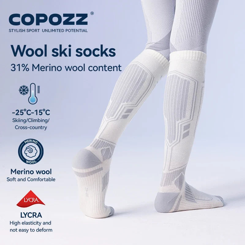Thermal Merino Wool Ski Socks for Men & Women