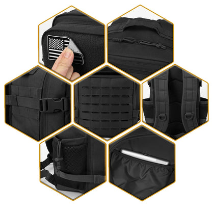 25L Tactical MOLLE Backpack – Hiking & Outdoor Survival Bag for Men & Women
