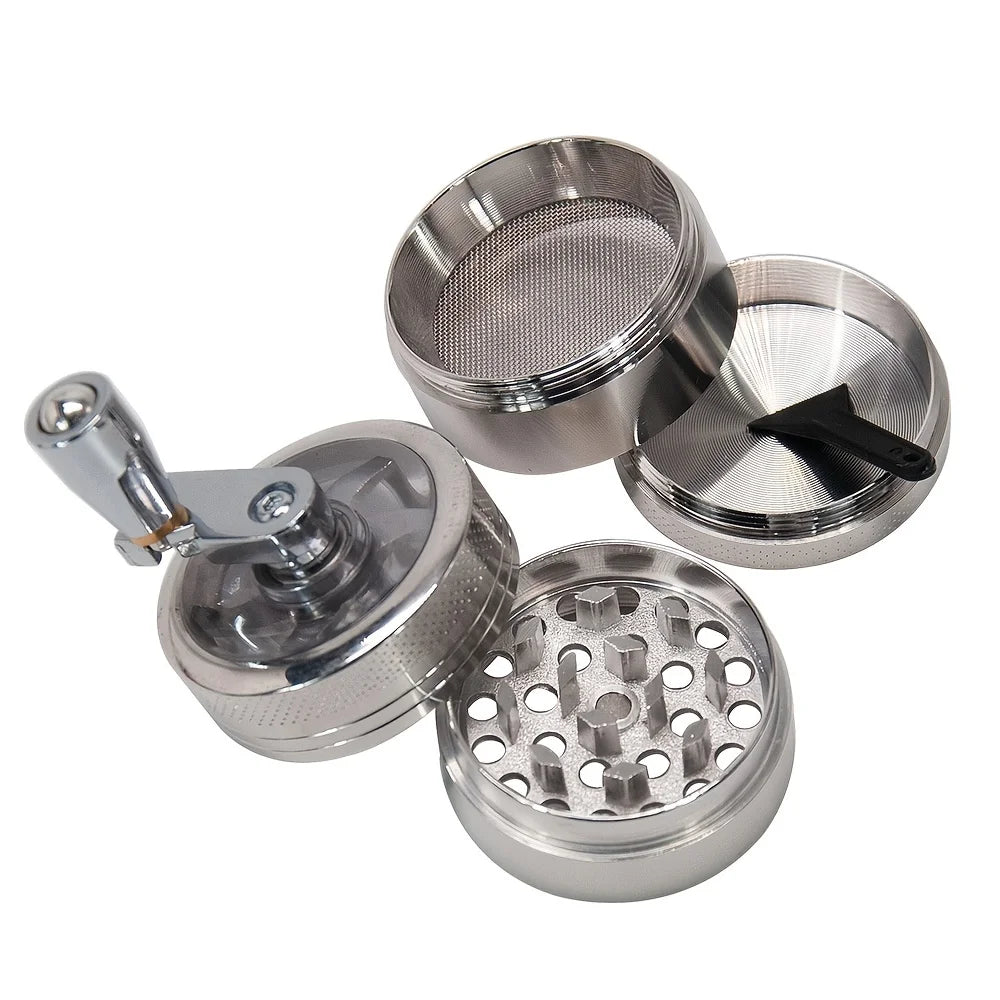 Manual Spice Grinder with Hand Crank – Stainless Steel