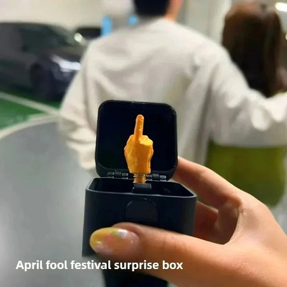 Funny Middle Finger Surprise Box – Novelty Gag Gift Desk Toy
