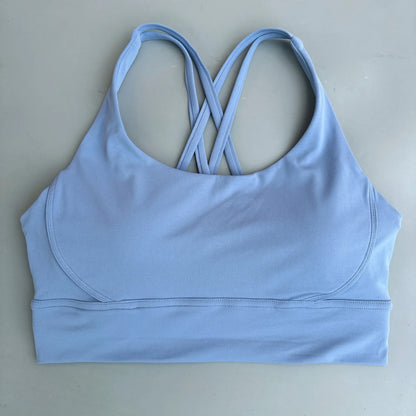 Women's Padded Cross-Back Sports Bra – High Support Activewear