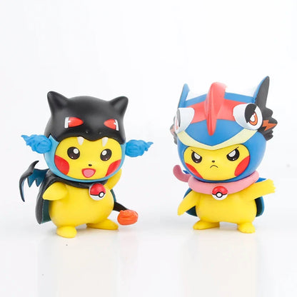 Pikachu Cosplay PVC Figure Set of 6 – Charizard, Mew & More
