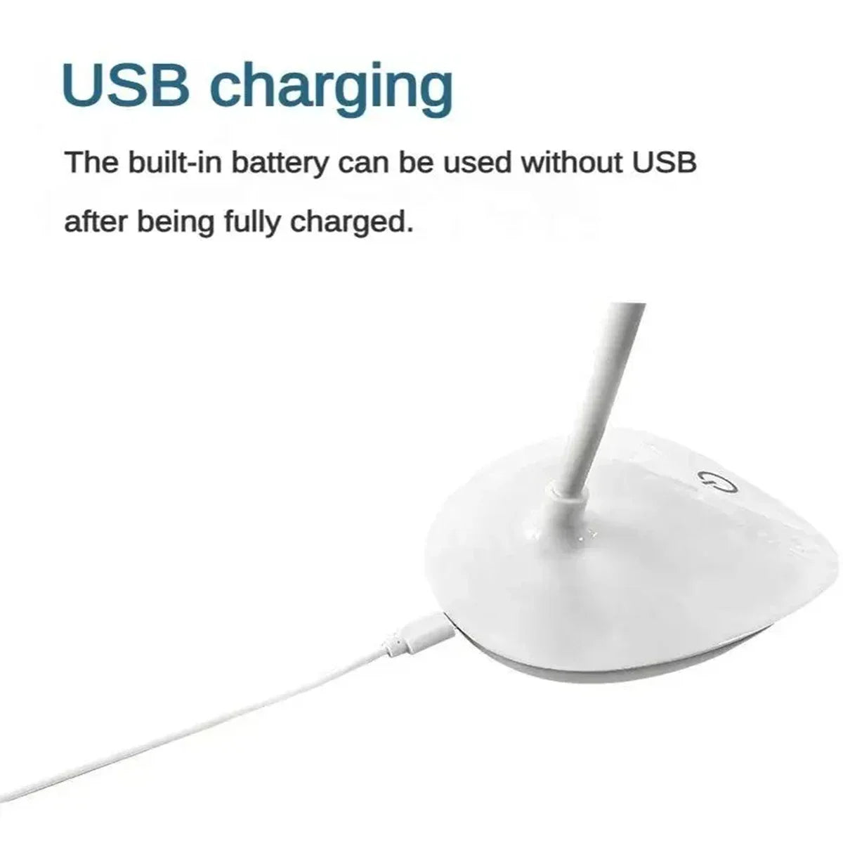 LED Desk Lamp Gooseneck Touch Dimming – USB Rechargeable