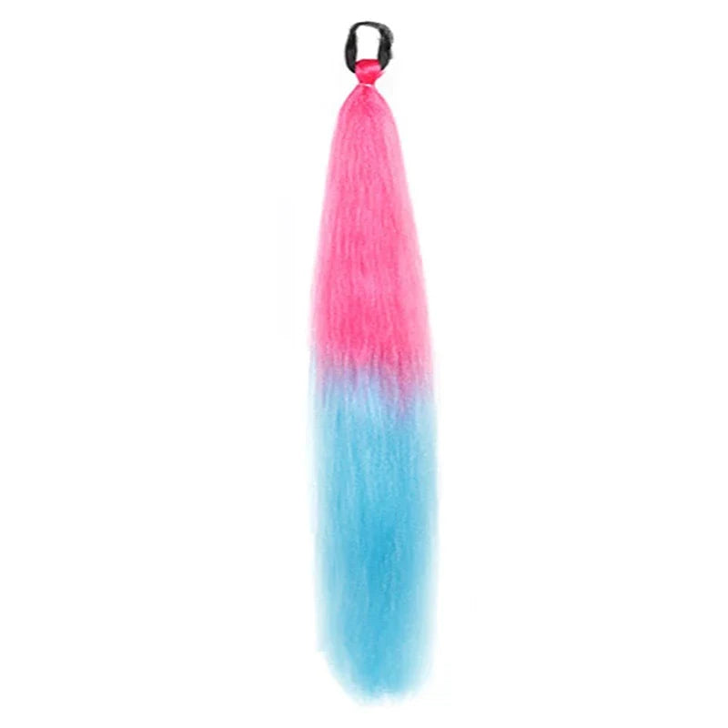 26-Inch Ombre Straight Ponytail Extension with Elastic Tie