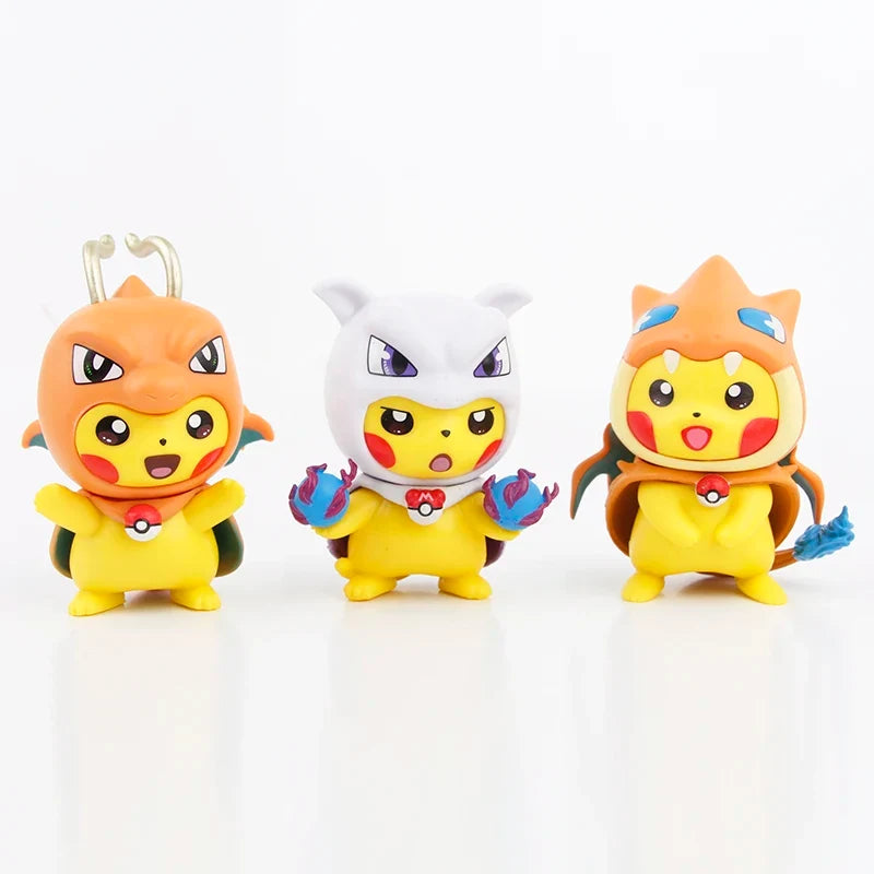Pikachu Cosplay PVC Figure Set of 6 – Charizard, Mew & More