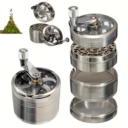 Manual Spice Grinder with Hand Crank – Stainless Steel