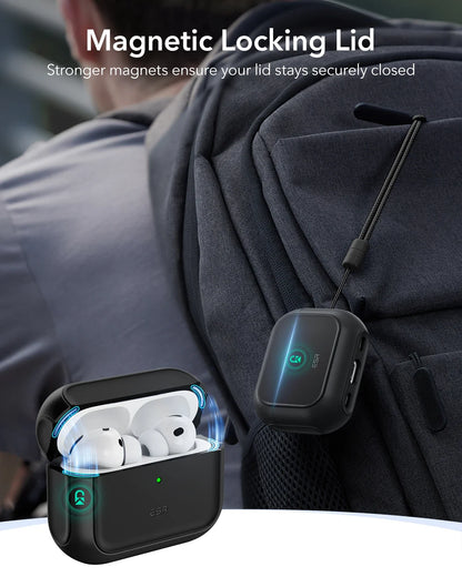 ESR AirPods Pro Case – Heavy-Duty Drop Protection with Carabiner Clip
