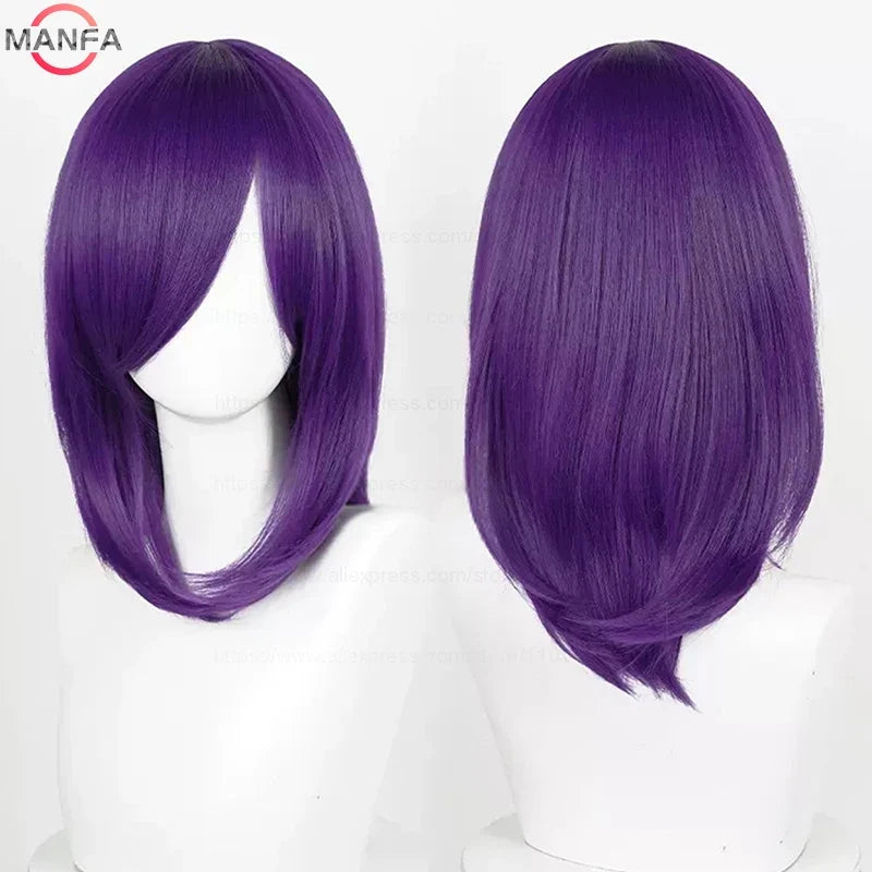 40cm Heat Resistant Anime Cosplay Wig with Bangs