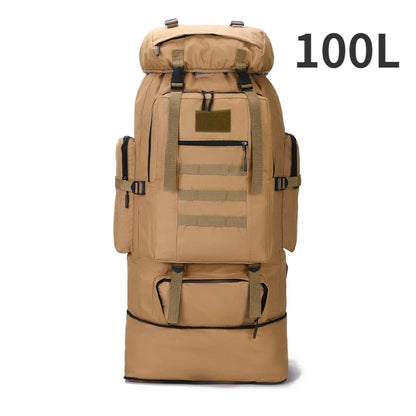 Large Tactical Hiking Backpack – 80L/100L Military Molle Bag for Camping & Travel