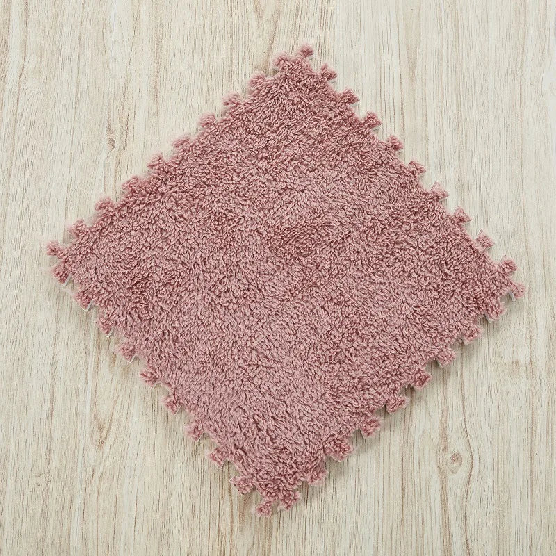 Plush Puzzle Floor Mat – 10pcs Interlocking Foam Tiles 30x30cm