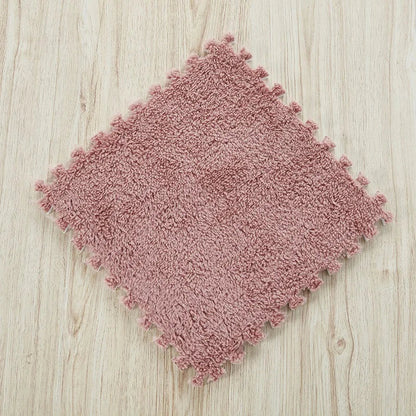 Plush Puzzle Floor Mat – 10pcs Interlocking Foam Tiles 30x30cm