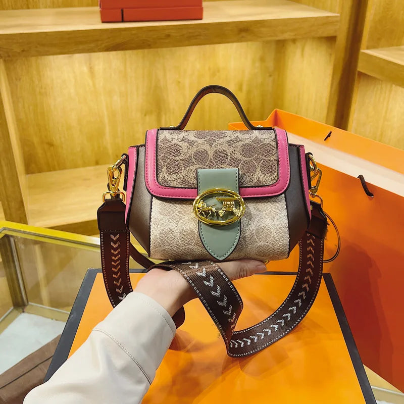 Crossbody Bag – Women's Floral PU Leather Shoulder Bag