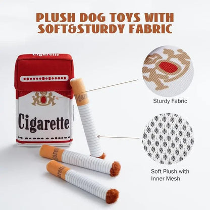 Funny Interactive Plush Dog Toys Creatives Cigarette Design Giggling Chewing Toy Perfect Pet Gift
