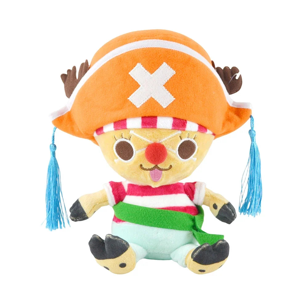 25CM One Piece Luffy Chopper Ace Zoro Plush Doll