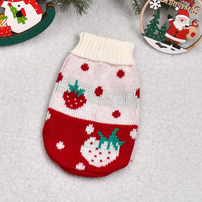 Cute Warm Cat Sweater Pullover for Winter Pet Clothing