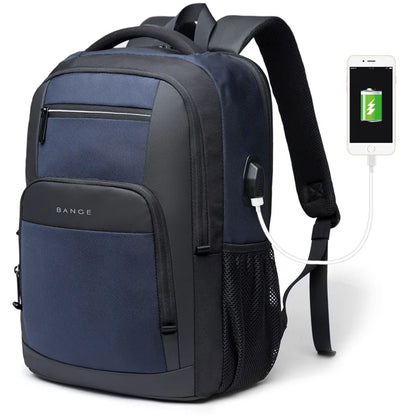 Laptop Backpack with USB Charging Port – Men's Business Travel Bag