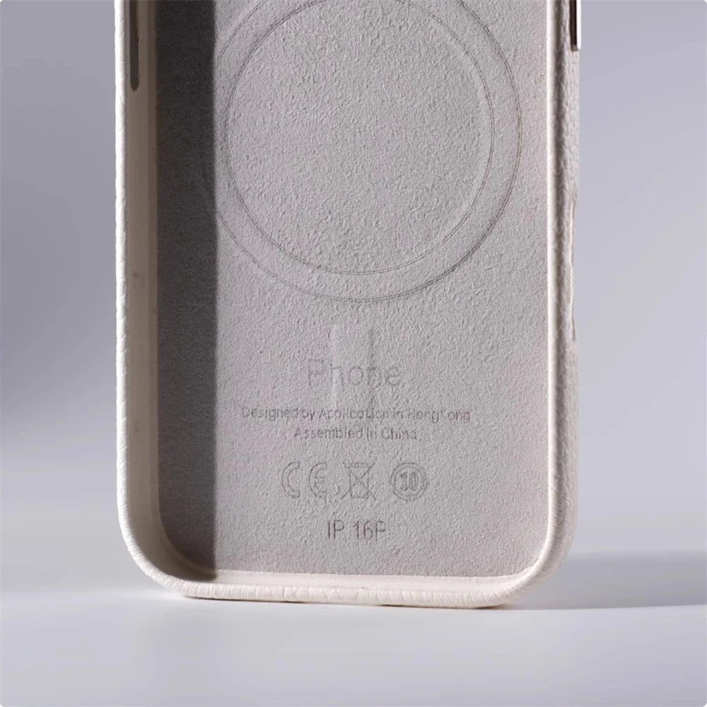 Magnetic Lychee Texture PU Leather iPhone Case