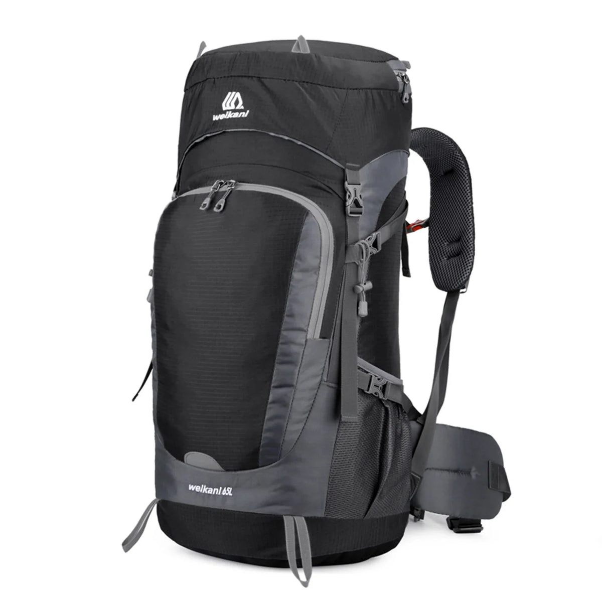 65L Water Resistant Hiking Backpack with Rain Cover