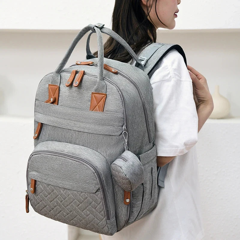 Diaper Bag Backpack with Changing Station & USB Port