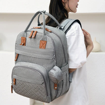 Diaper Bag Backpack with Changing Station & USB Port