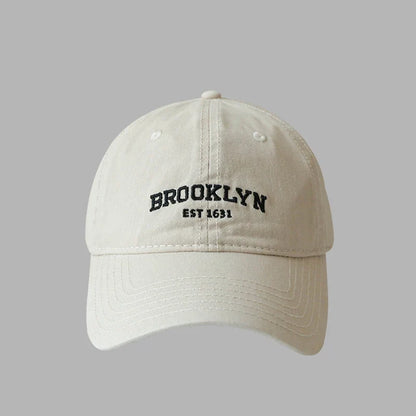 Korean Letter Embroidered Baseball Cap – Unisex Adjustable