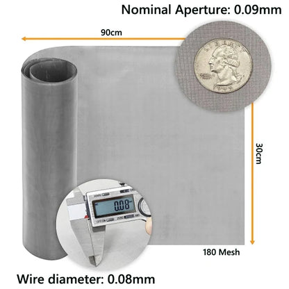 304 Stainless Steel Woven Wire Mesh Filter Screen – 4 to 500 Mesh