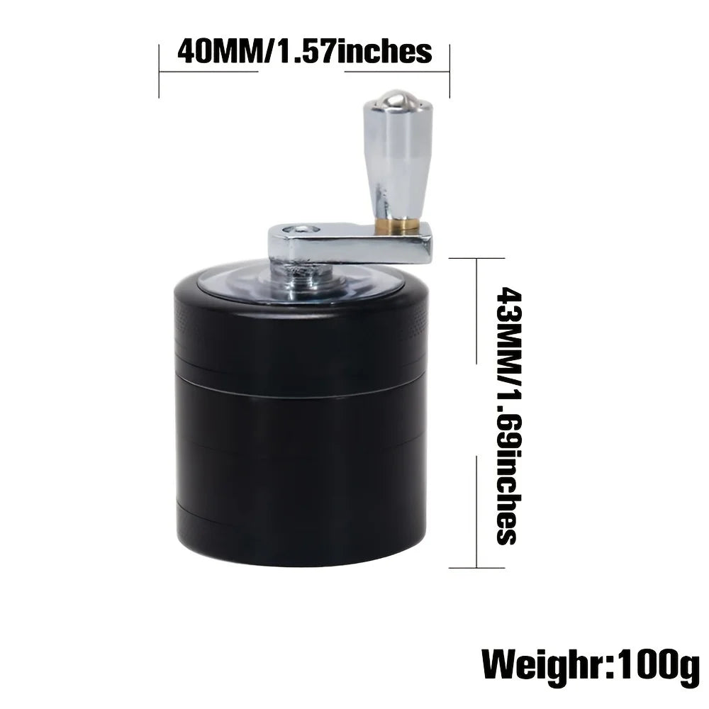 Manual Spice Grinder with Hand Crank – Stainless Steel