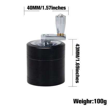 Manual Spice Grinder with Hand Crank – Stainless Steel