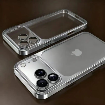 Luxury Plating Matte Hard PC Case with Camera Lens Protector for iPhone