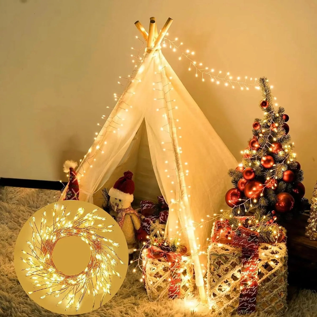 LED Firecracker Fairy String Lights – USB Powered with Remote Control, 3/6/9M