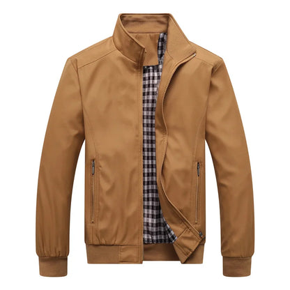 Men's Slim Fit Bomber Jacket – Casual Zip-Up Baseball Jacket