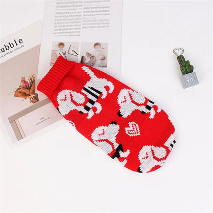 Cute Warm Cat Sweater Pullover for Winter Pet Clothing