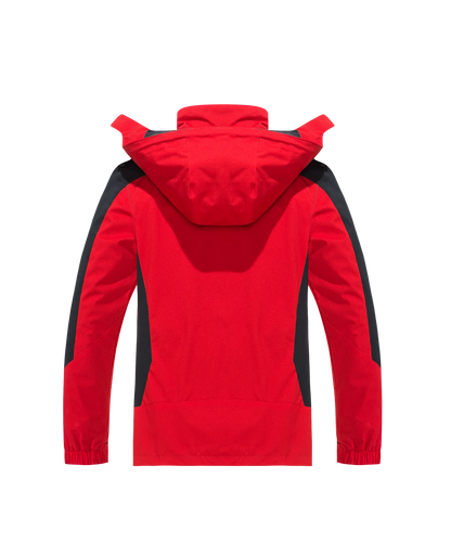 Men's Waterproof Hiking Jacket – Windproof Hooded Windbreaker Plus Size