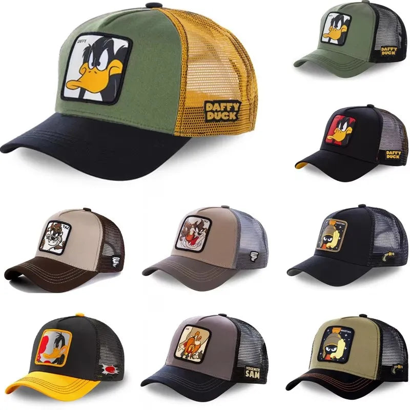 Unisex Anime Cartoon Cotton Trucker Snapback Cap