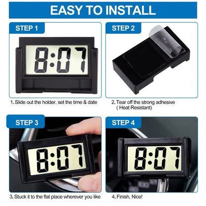 Mini LCD Digital Clock – Portable Date & Time Display