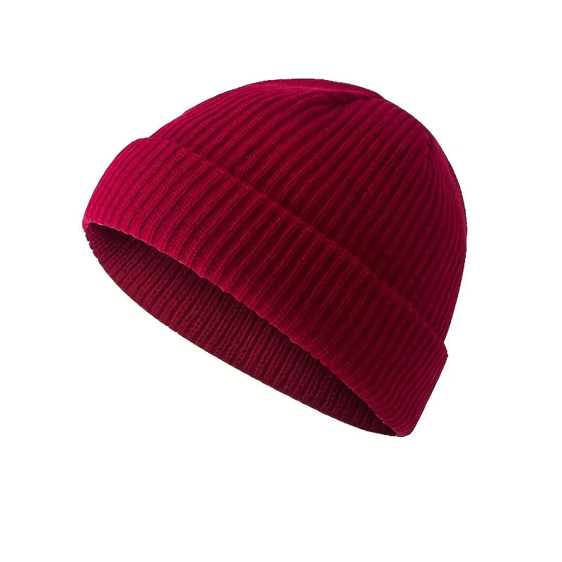 Knit Winter Beanie – Unisex Solid Color Warm Hat