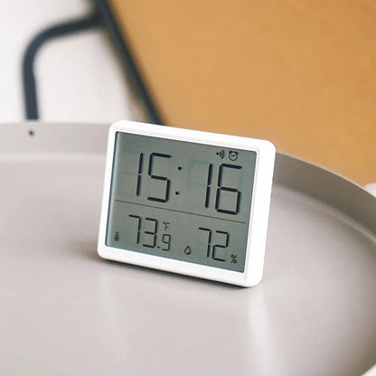 Digital Alarm Clock with Temperature & Humidity Display – LCD