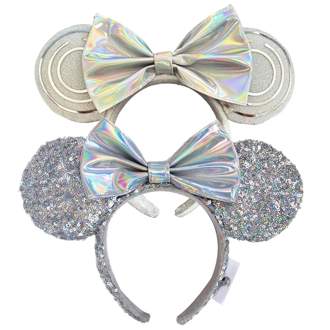 Disney Minnie Mouse Ear Headband with Bow – PU Leather Disneyland Ears