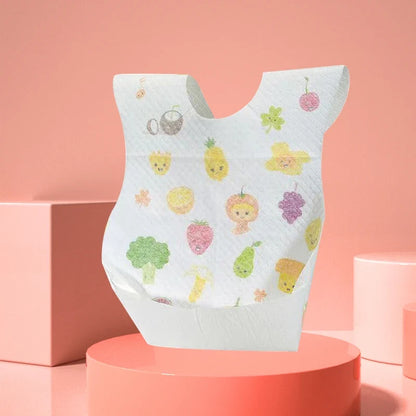 Disposable Baby Bibs Waterproof No-Wash Feeding Bibs for Toddlers