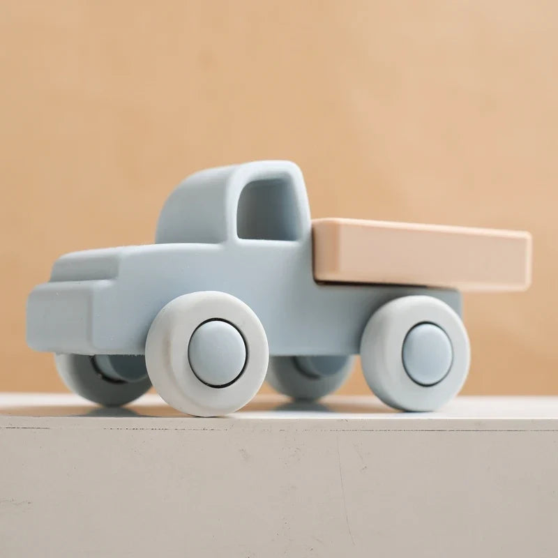 Montessori Baby Silicone Car Toys 0 12 Months Newborn Things Teether Toy Educational Blocks