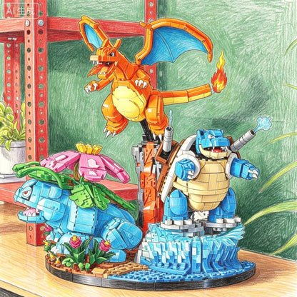 Pokemon Charizard Venusaur Blastoise Building Block Set – 6838pcs