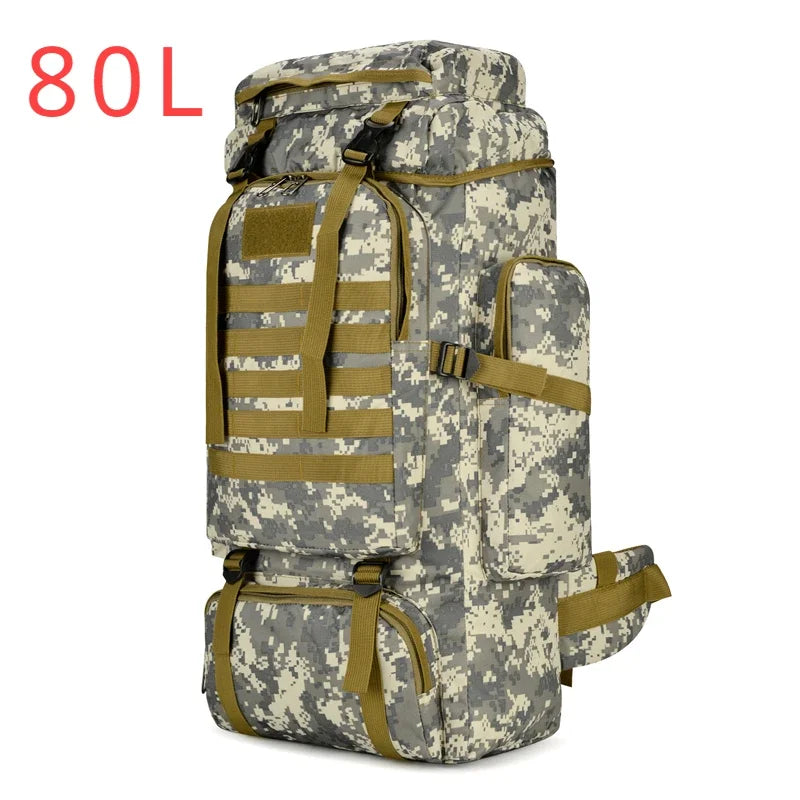 Large Tactical Hiking Backpack – 80L/100L Military Molle Bag for Camping & Travel