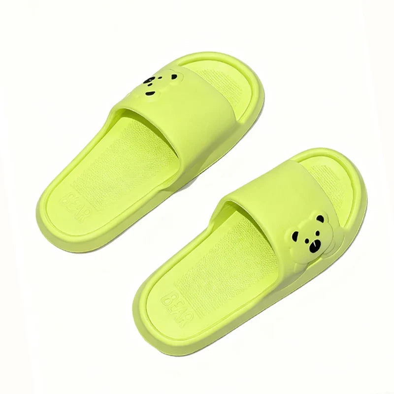 Cute Cartoon Bear EVA Slippers for Women Summer Indoor Slides