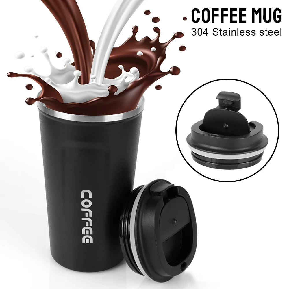 Thermo Cafe Double Stainless Steel Coffee Mug Tea Water 380