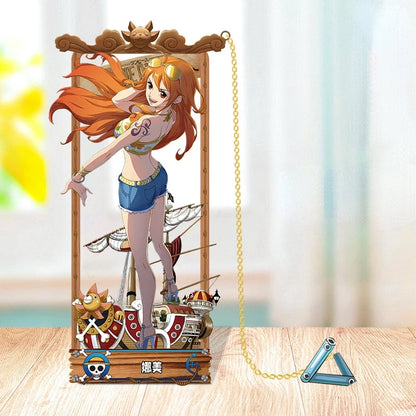 One Piece Cartoon Character Metal Bookmark