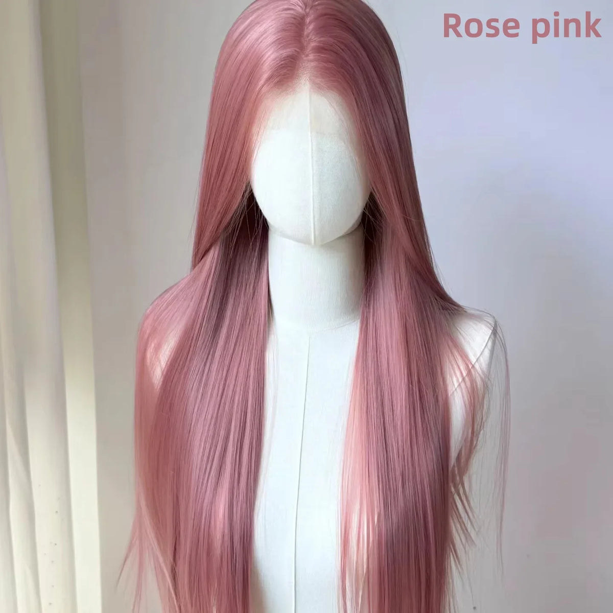 13x4 Lace Front Synthetic Wig – Long Straight 26 Inch, Heat Resistant