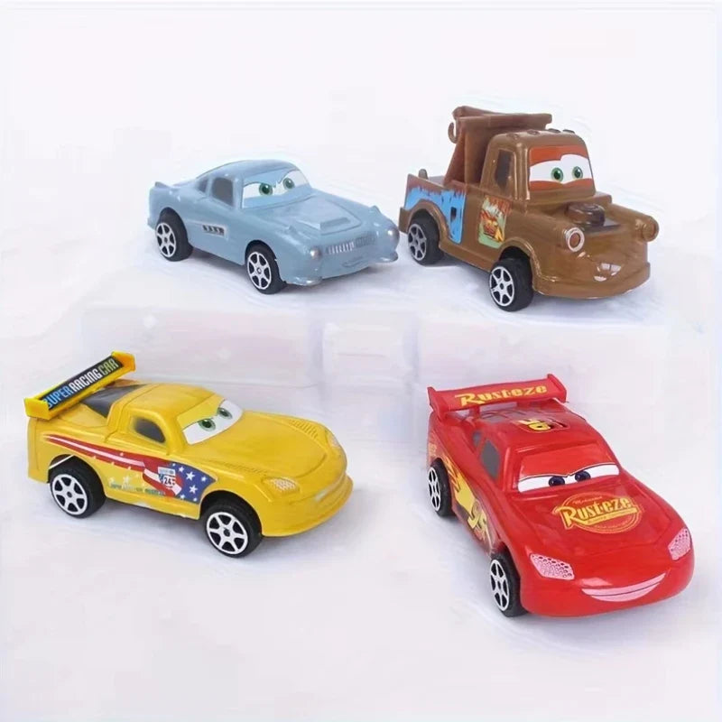 4pcs Disney Lightning Mcqueen Simulation Car Model Toys