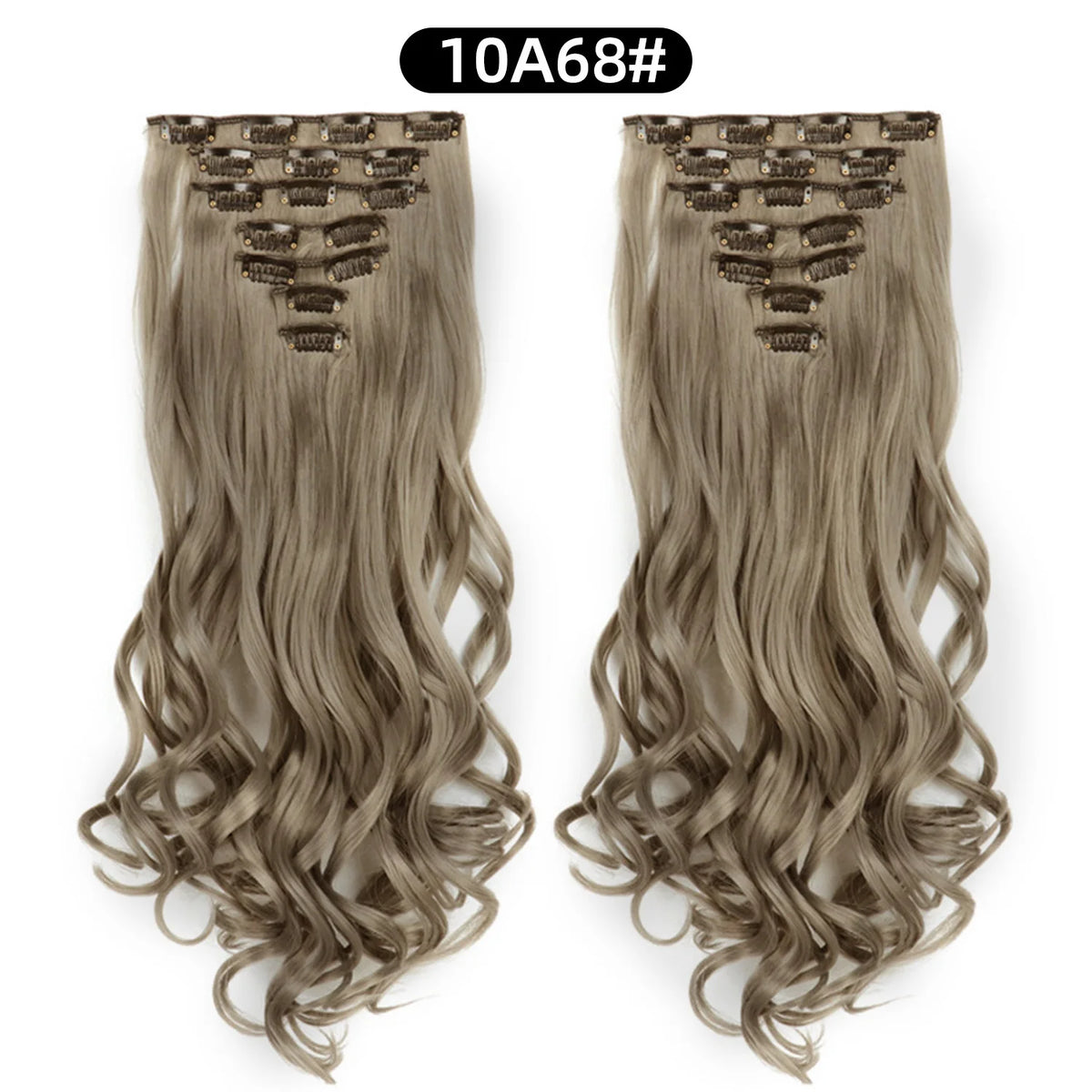 22 Inch Curly Wavy Clip In Hair Extensions 7PCS