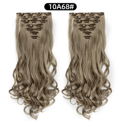 22 Inch Curly Wavy Clip In Hair Extensions 7PCS