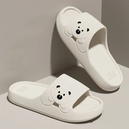 Cute Cartoon Bear EVA Slippers for Women Summer Indoor Slides